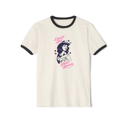 Vintage 'Don't Sell Your Saddle' Ringer T-Shirt | Cowboy Western Tee, Unisex Shirt, Retro Graphic Top, Country Music Fan Gift, Gift for