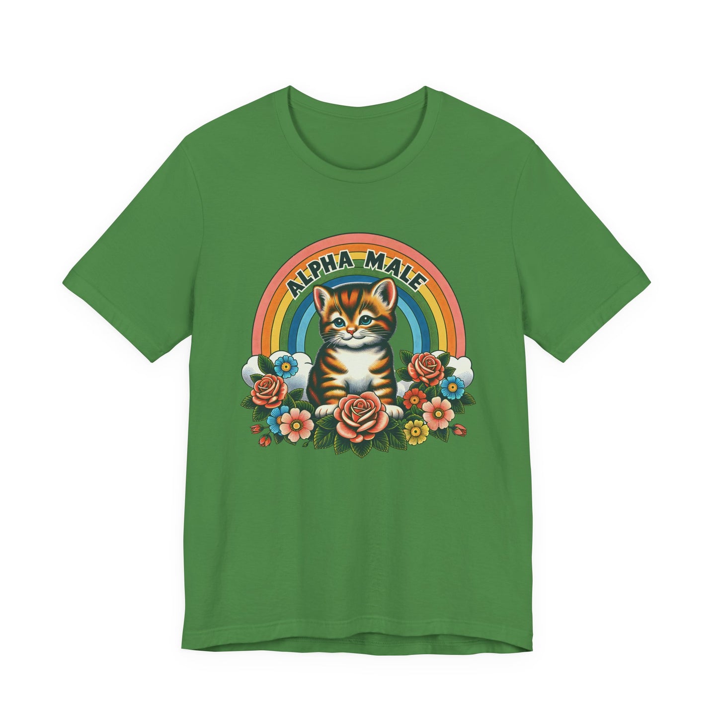 Alpha Male: Sarcastic Fun with an Adorable Kitten Unisex Jersey Short Sleeve Tee