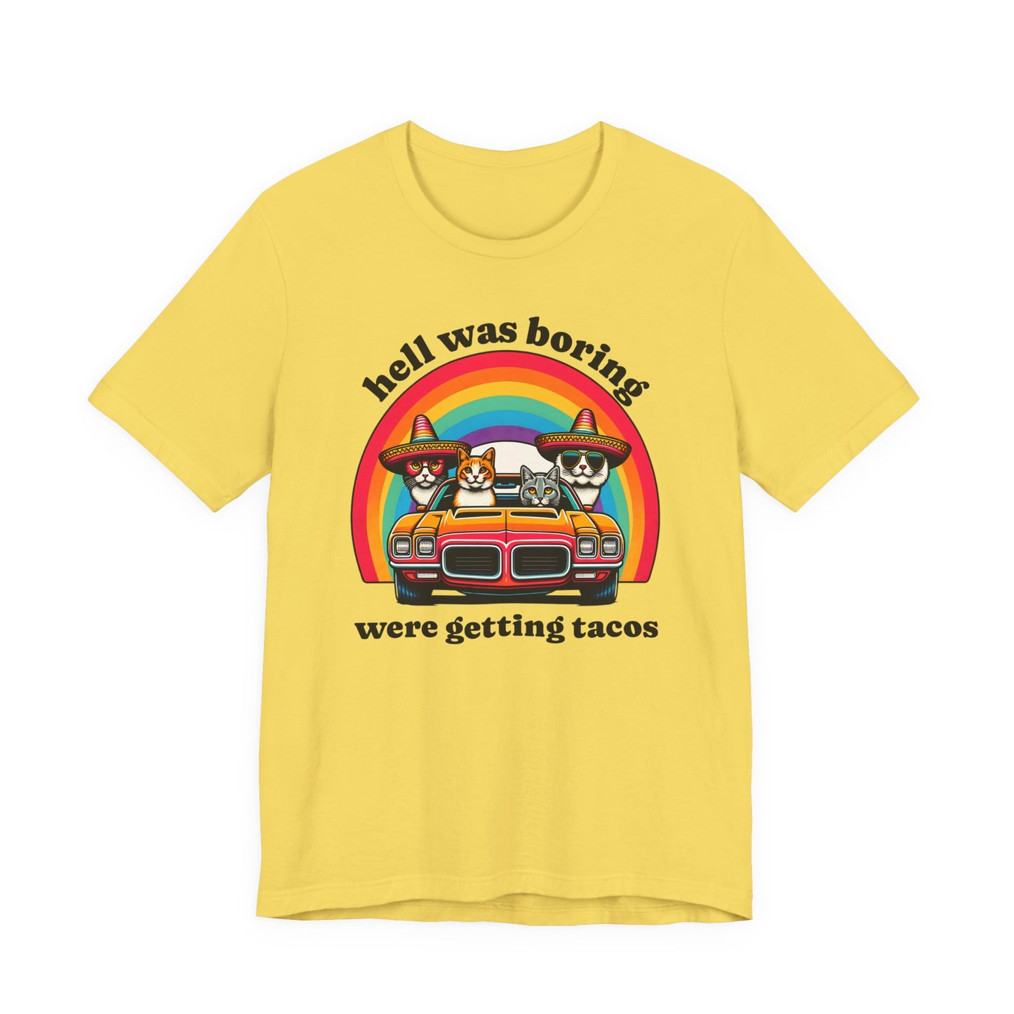 Hell Was Boring Kittens in Trans Am Sombrero Shirt | Cinco De Mayo Fun Tee