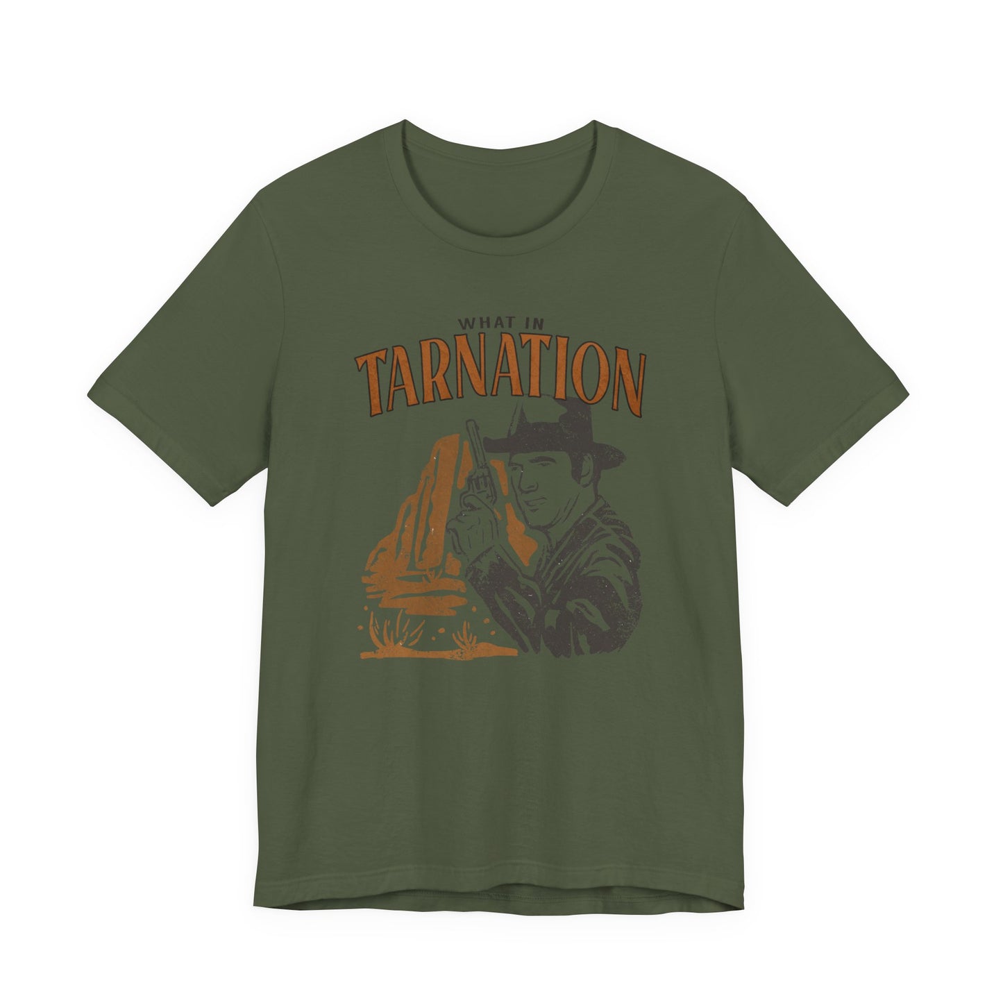 What in the Tarnation? Vintage Cowboy Unisex Jersey Short Sleeve Tee Bella+Canvas - 7 Colors