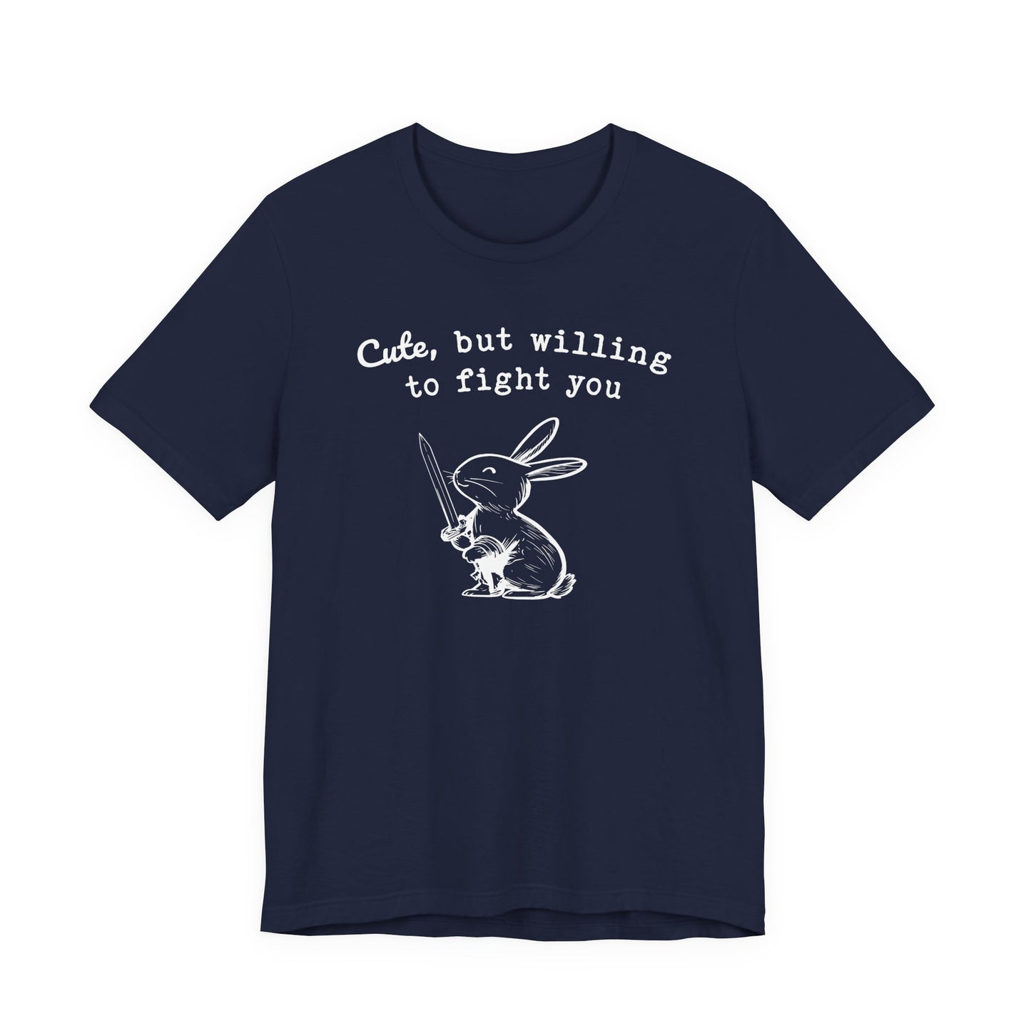 Adorable Bunny with Attitude: Cute but Willing to Fight You Jersey Tee