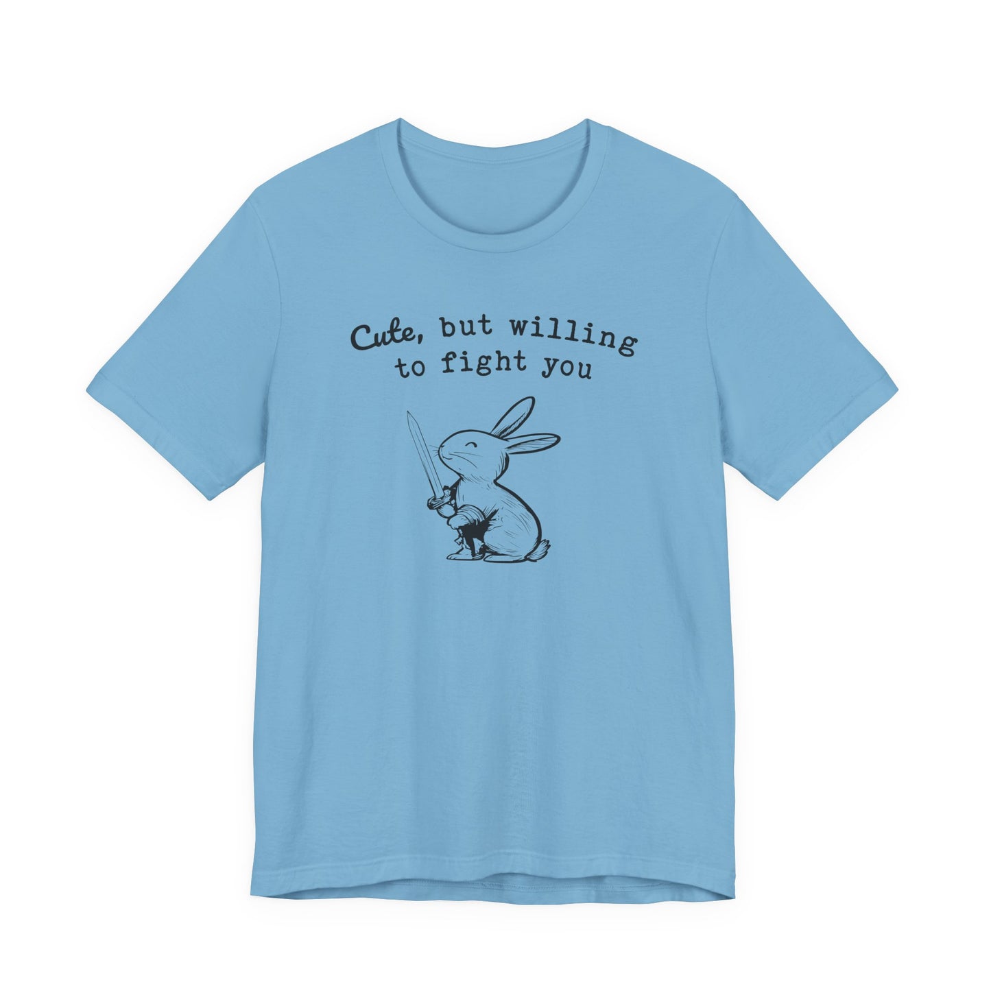 Adorable Bunny with Attitude: Cute but Willing to Fight You Jersey Tee