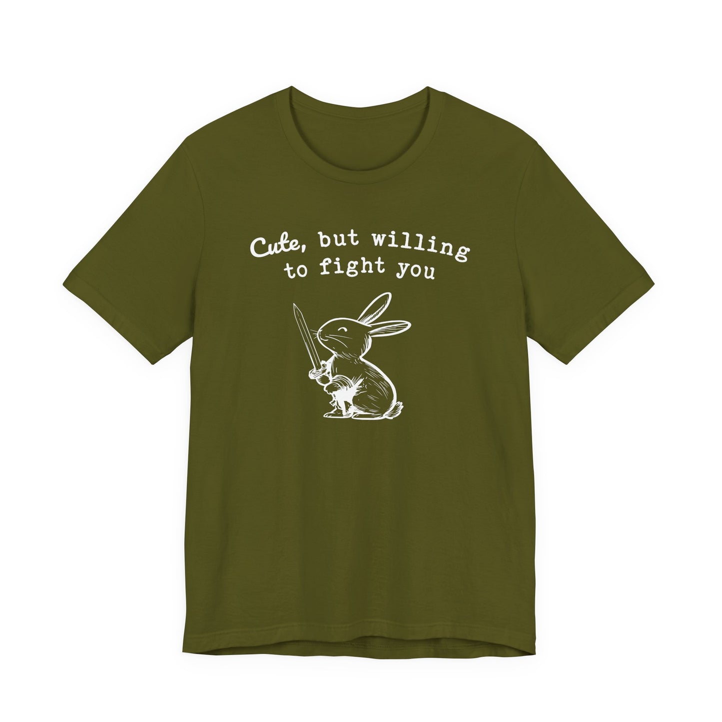 Adorable Bunny with Attitude: Cute but Willing to Fight You Jersey Tee