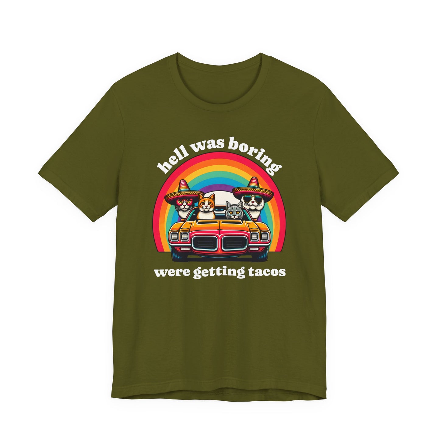 Hell Was Boring Kittens in Trans Am Sombrero Shirt | Cinco De Mayo Fun Tee