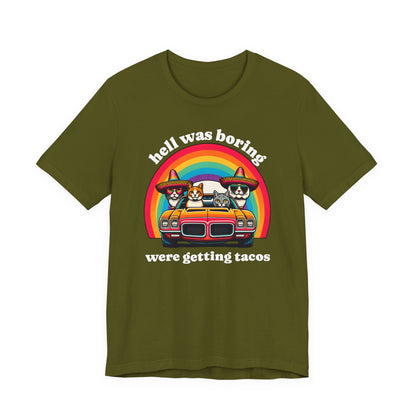 Hell Was Boring Kittens in Trans Am Sombrero Shirt | Cinco De Mayo Fun Tee