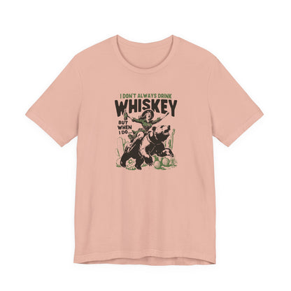Whiskey Adventures: Cowboy Meets Bear Unisex T-Shirt