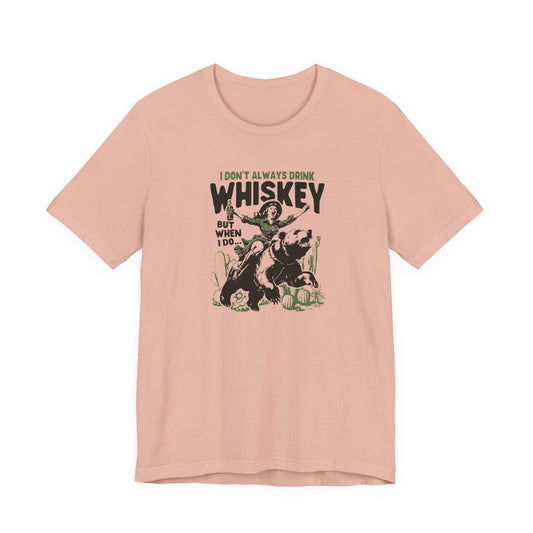 Whiskey Adventures: Cowboy Meets Bear Unisex T-Shirt