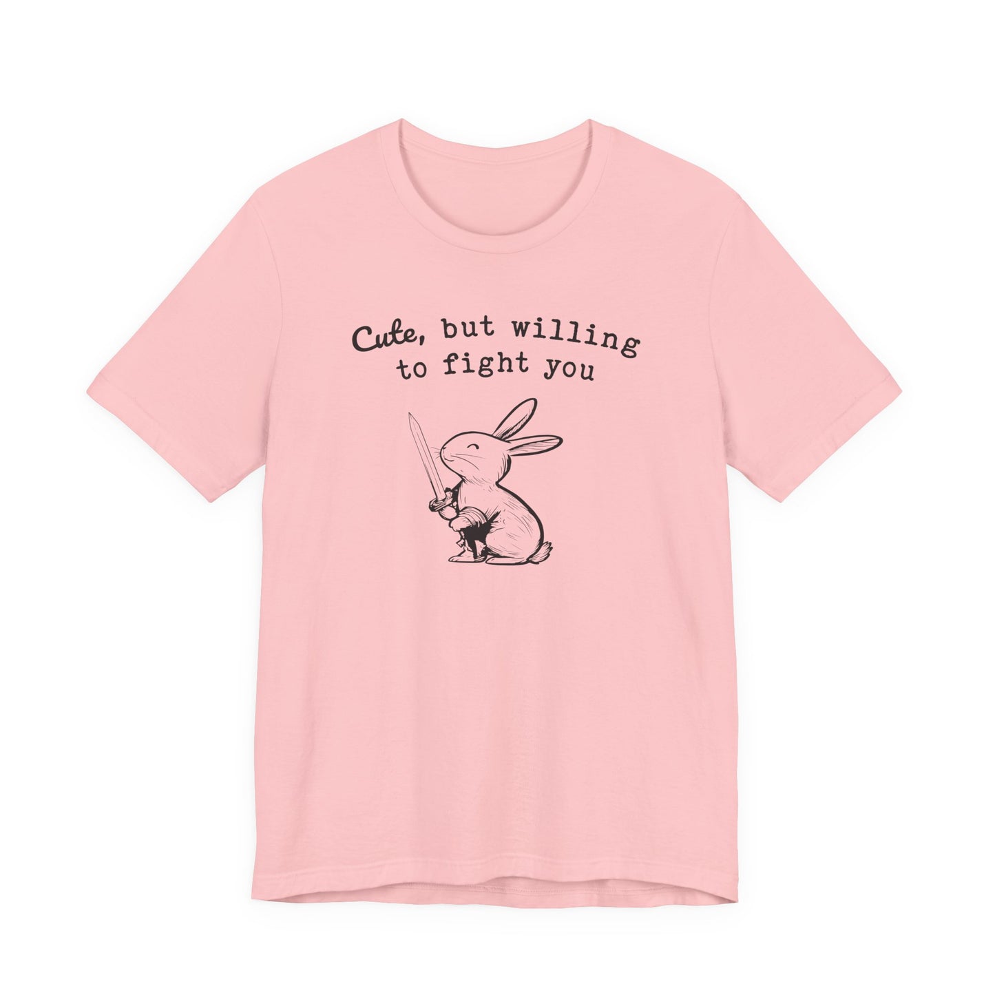 Adorable Bunny with Attitude: Cute but Willing to Fight You Jersey Tee