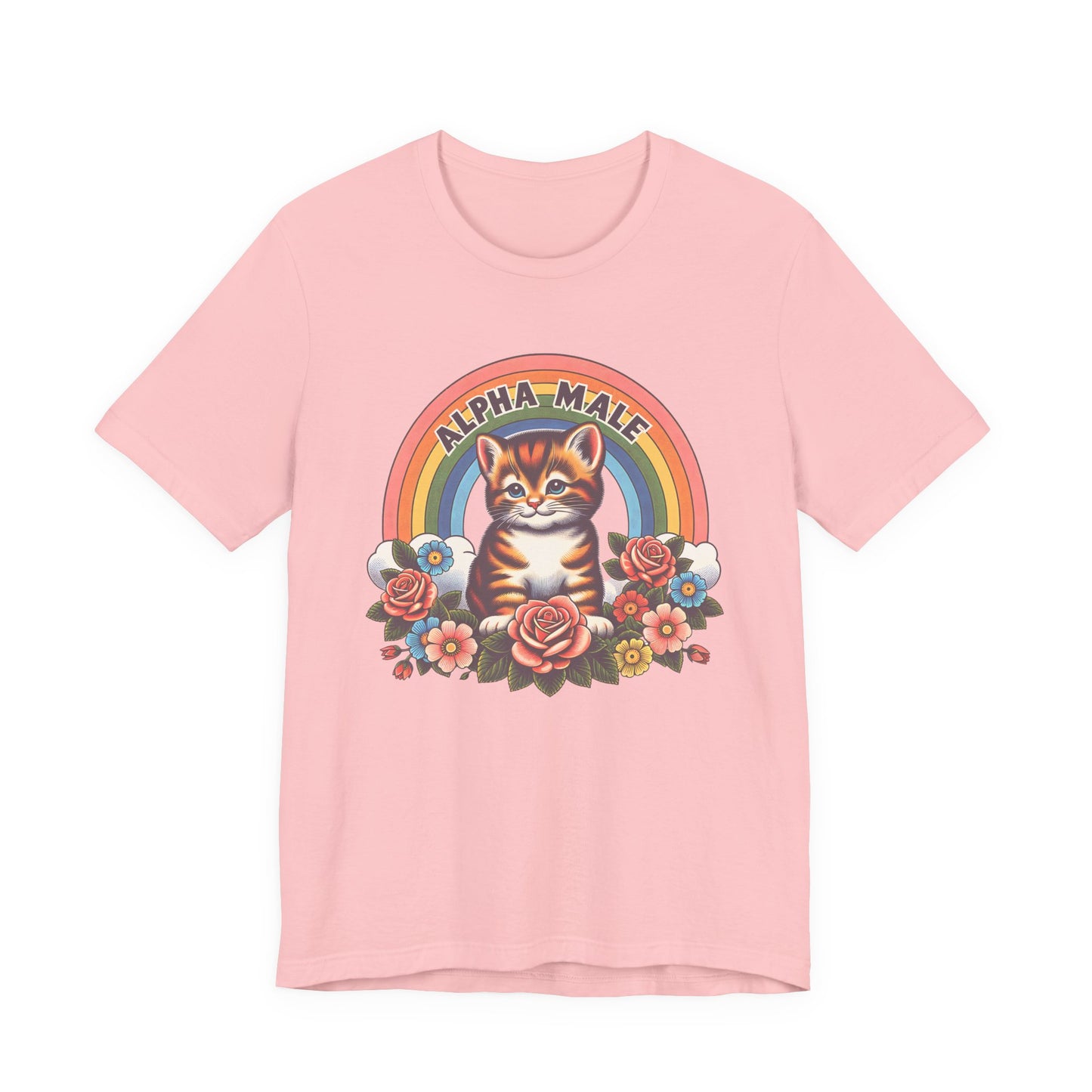 Alpha Male: Sarcastic Fun with an Adorable Kitten Unisex Jersey Short Sleeve Tee