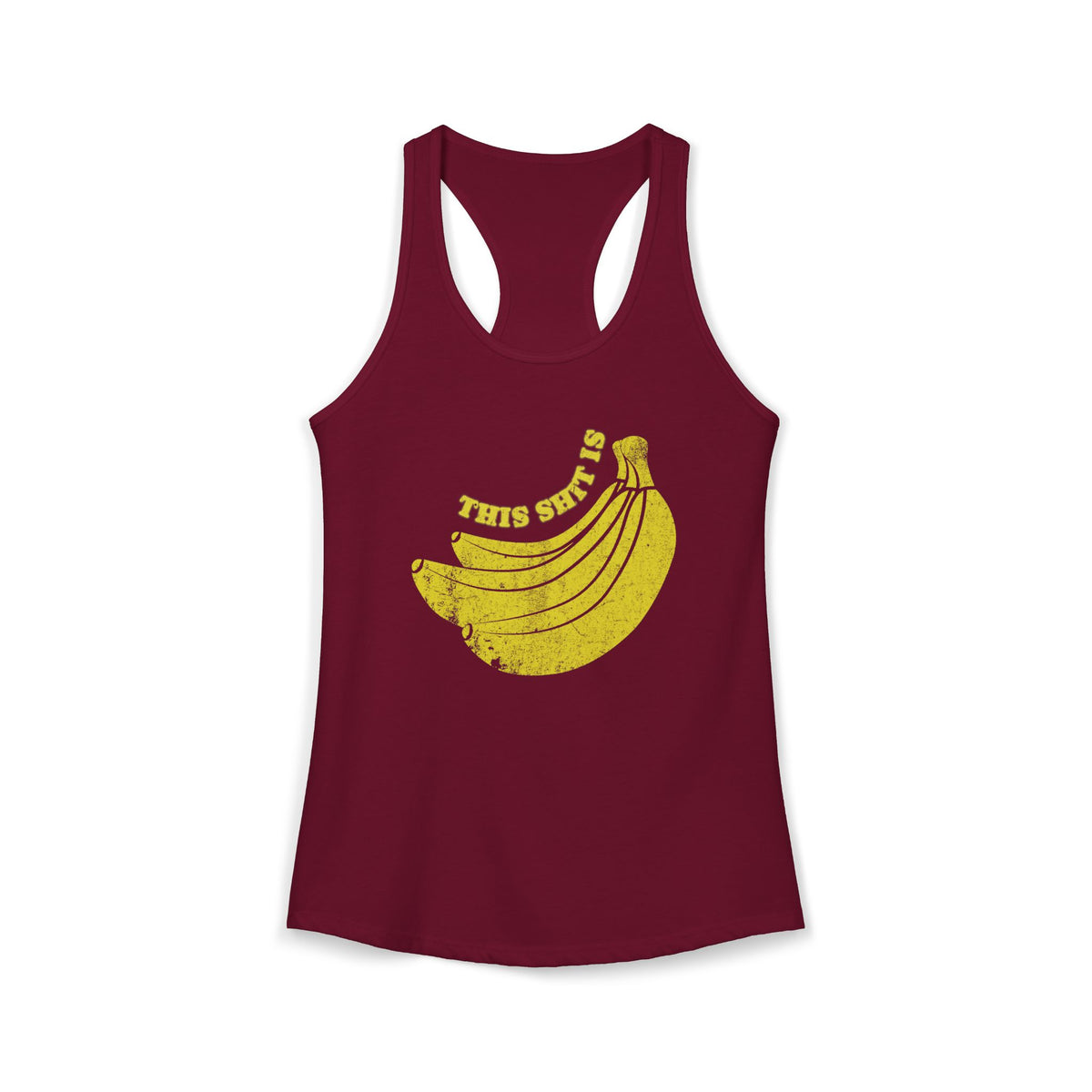 Funny Women's Tank Top | This Is Bananas Next Level 1533 Racerback Tee