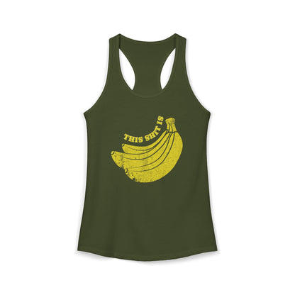 Funny Women's Tank Top | This Is Bananas Next Level 1533 Racerback Tee