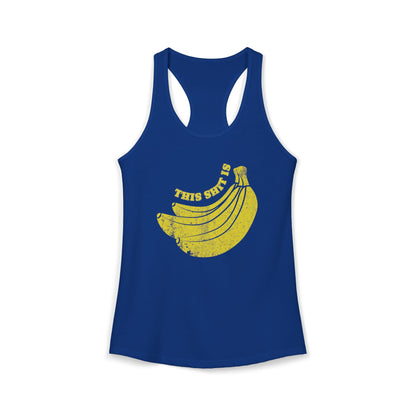 Funny Women's Tank Top | This Is Bananas Next Level 1533 Racerback Tee