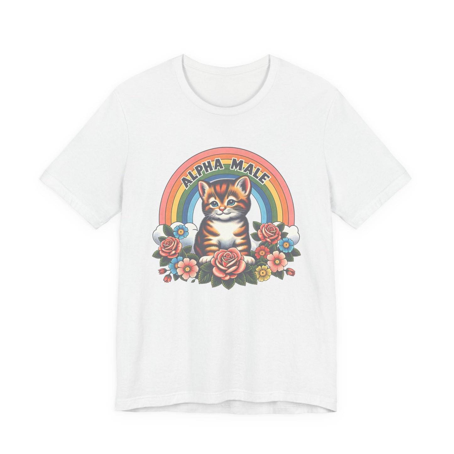Alpha Male: Sarcastic Fun with an Adorable Kitten Unisex Jersey Short Sleeve Tee