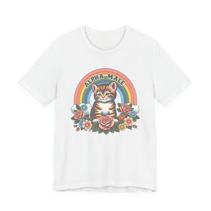 Alpha Male: Sarcastic Fun with an Adorable Kitten Unisex Jersey Short Sleeve Tee