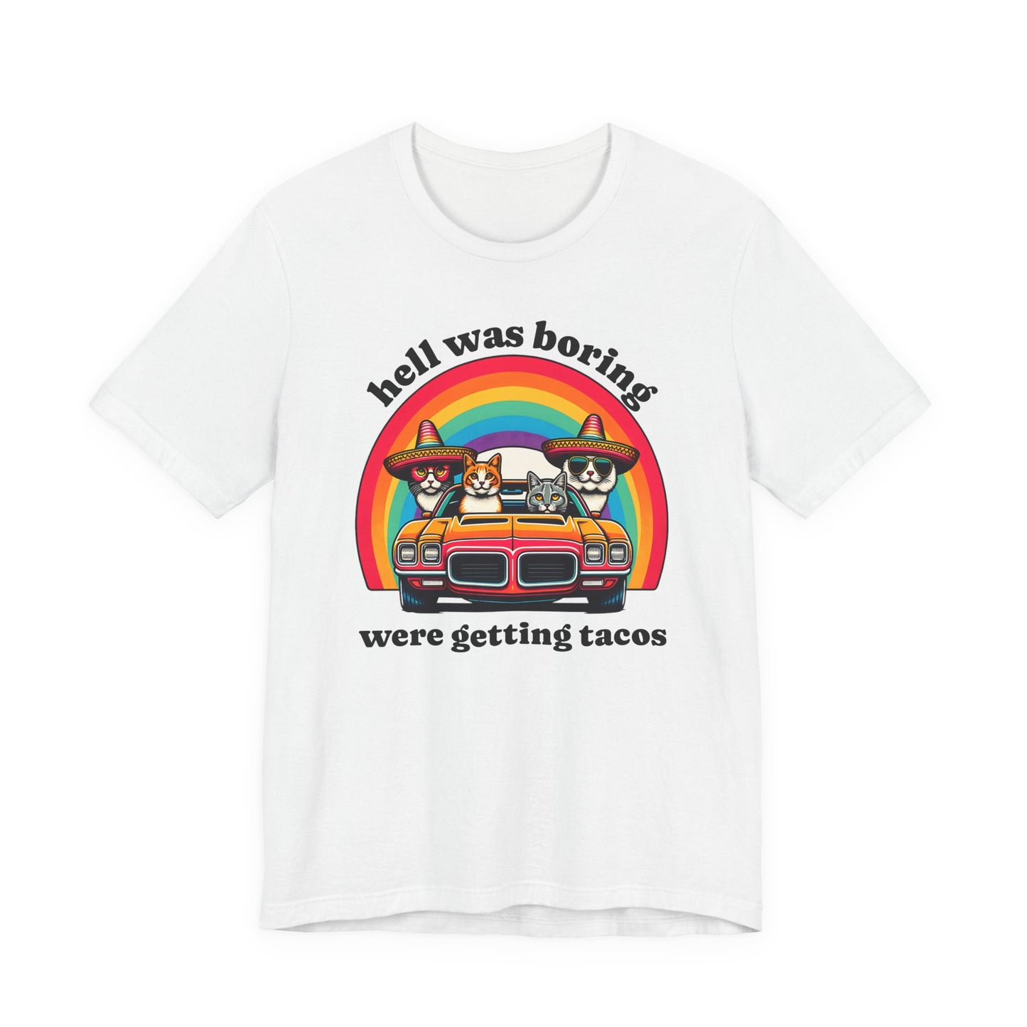 Hell Was Boring Kittens in Trans Am Sombrero Shirt | Cinco De Mayo Fun Tee