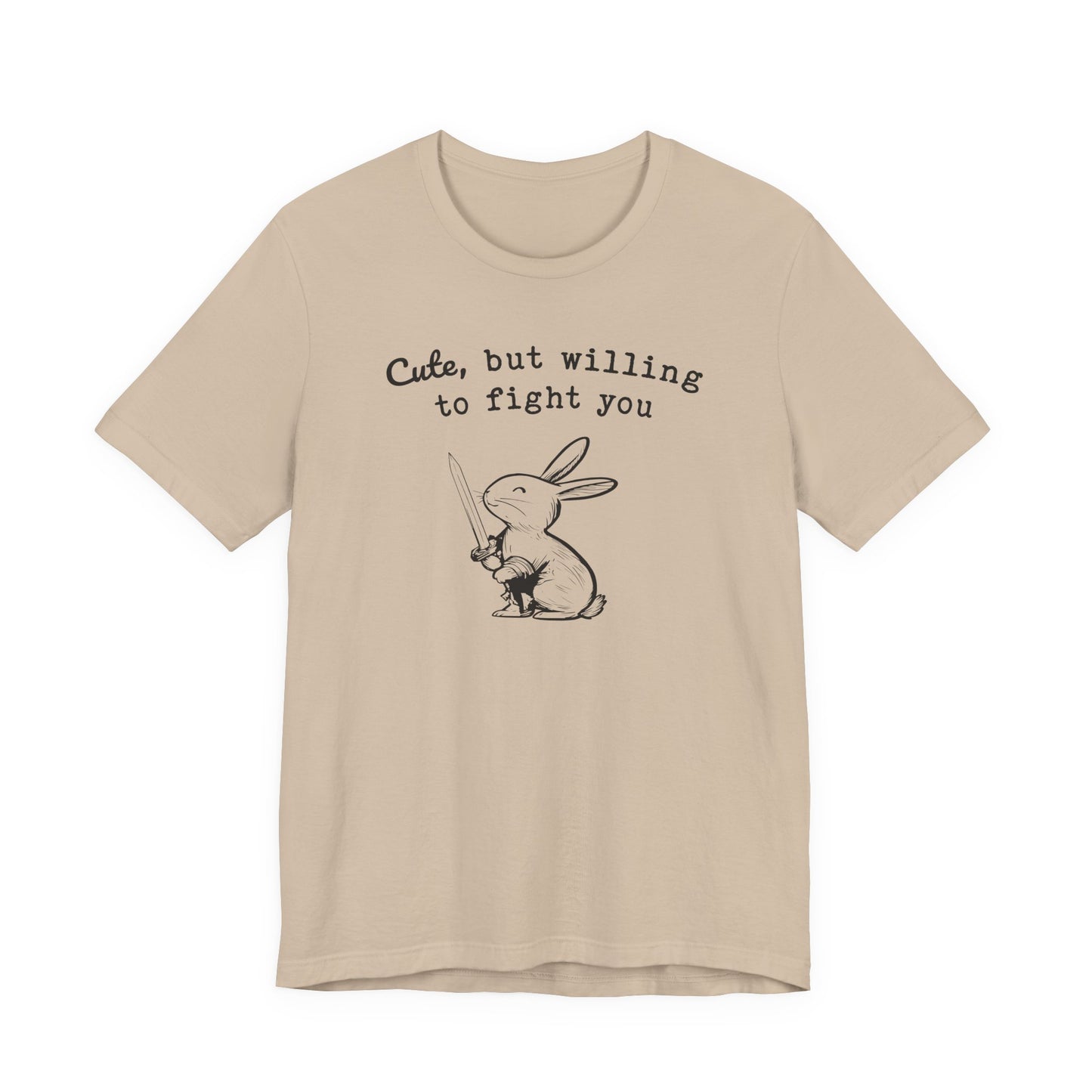 Adorable Bunny with Attitude: Cute but Willing to Fight You Jersey Tee