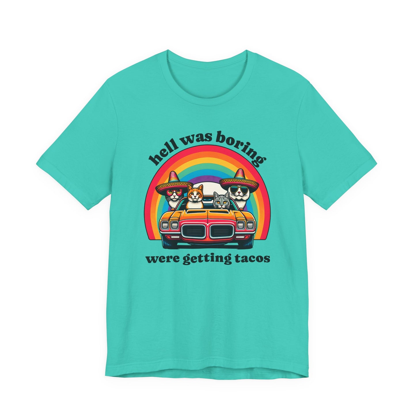 Hell Was Boring Kittens in Trans Am Sombrero Shirt | Cinco De Mayo Fun Tee