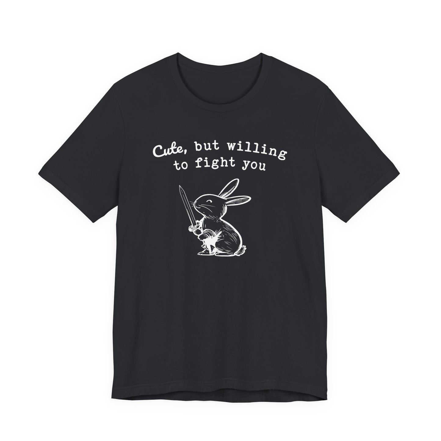 Adorable Bunny with Attitude: Cute but Willing to Fight You Jersey Tee