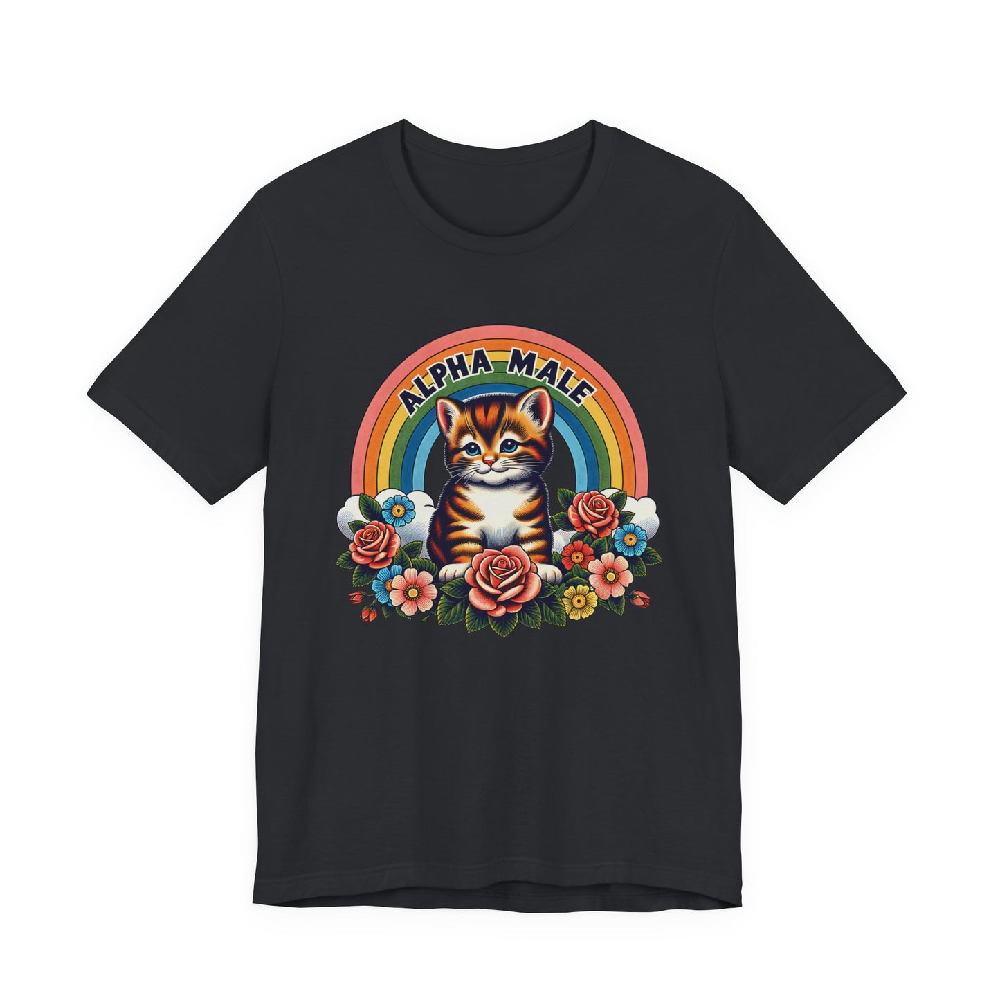 Alpha Male: Sarcastic Fun with an Adorable Kitten Unisex Jersey Short Sleeve Tee