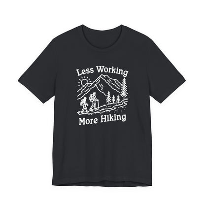 Discover Adventure in Style: Bella Canvas 3001 T-Shirt 7 Colors - Less Working More Hiking Design