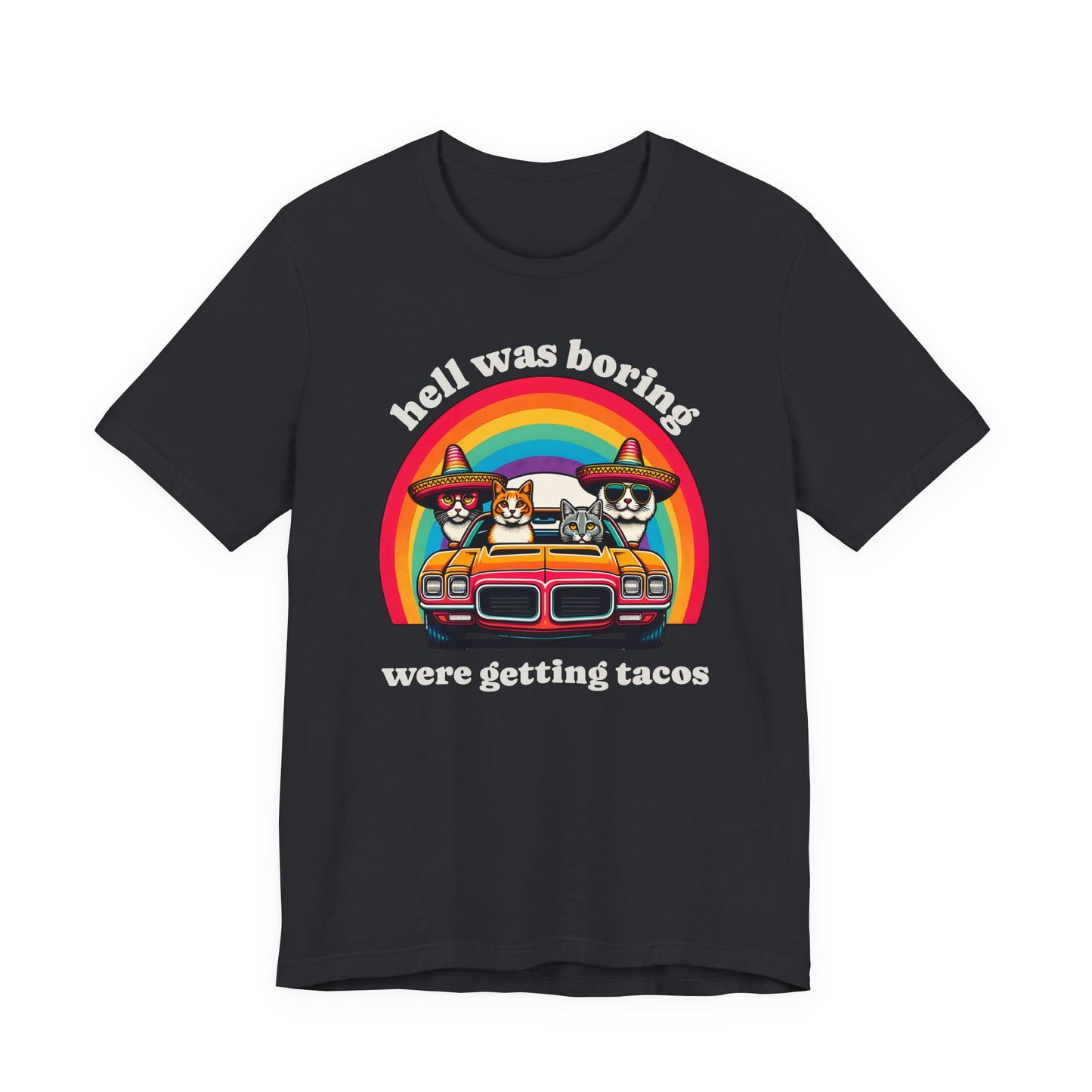 Hell Was Boring Kittens in Trans Am Sombrero Shirt | Cinco De Mayo Fun Tee