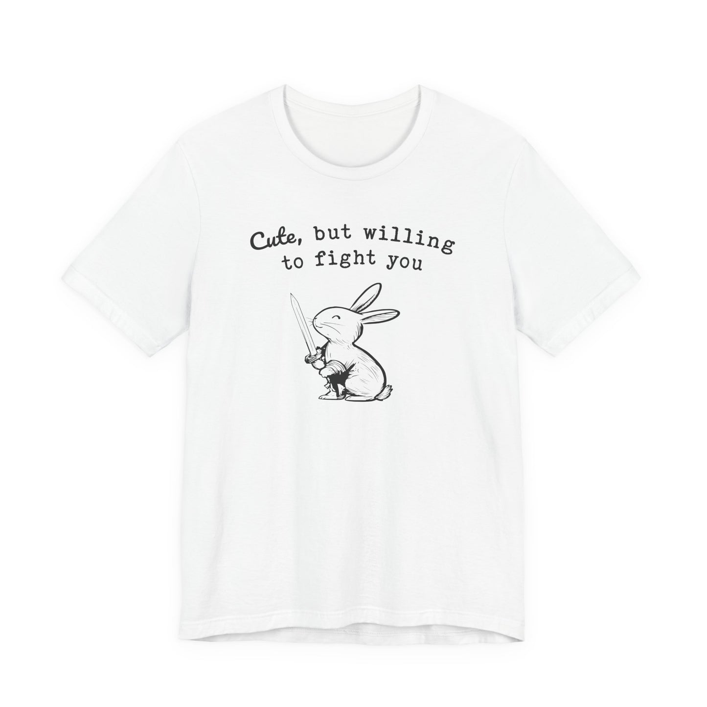 Adorable Bunny with Attitude: Cute but Willing to Fight You Jersey Tee