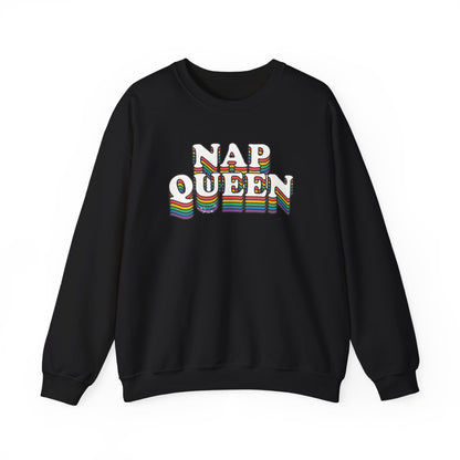 Nap Queen Sweatshirt Cozy Gildan Unisex Crewneck Pullover for Nap Lovers