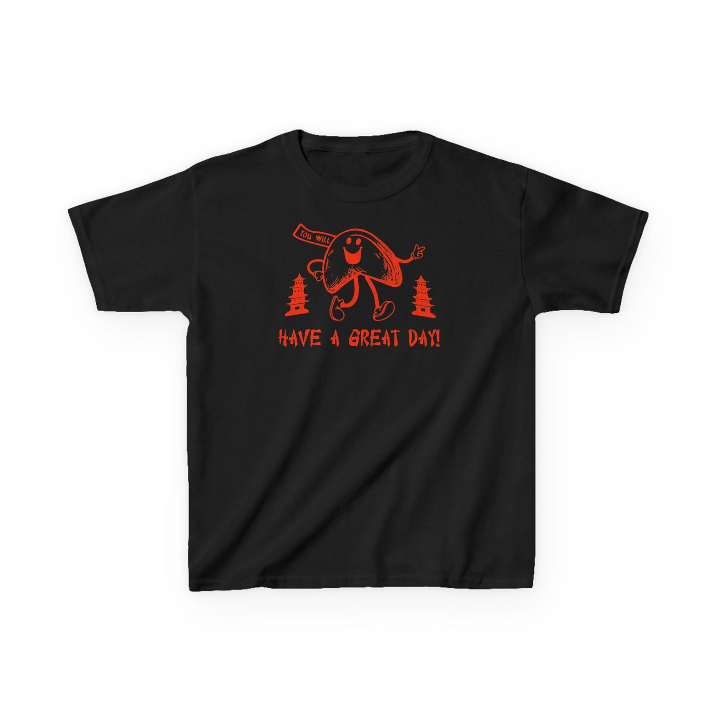 Kids Fortune Cookie Tee Fun & Positive Cotton T-Shirt Cute Asian-Inspired Design Uplifting Kids Clothing - 7 Colors Available