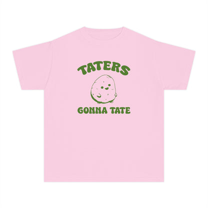 Taters Gonna Tate Youth Midweight Shirt - Cute Potato Design in 5 Comfort Colors