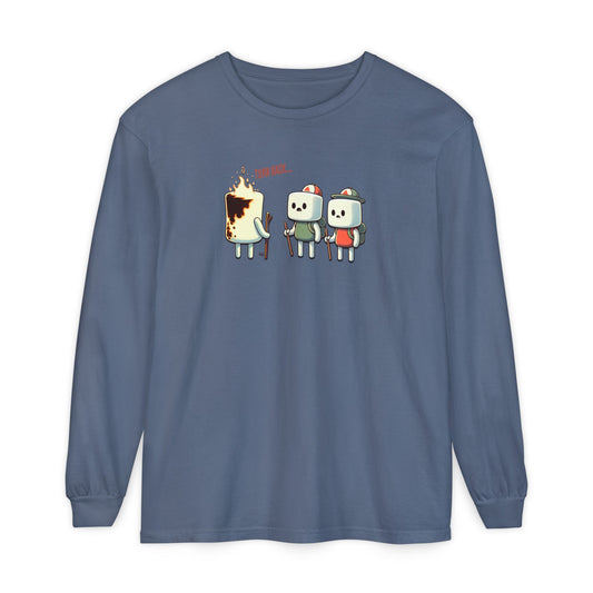 Funny Burnt Marshmallow Camping Shirt | Comfort Colors Unisex Long Sleeve tee