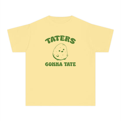 Taters Gonna Tate Youth Midweight Shirt - Cute Potato Design in 5 Comfort Colors