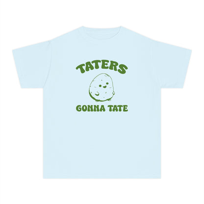 Taters Gonna Tate Youth Midweight Shirt - Cute Potato Design in 5 Comfort Colors