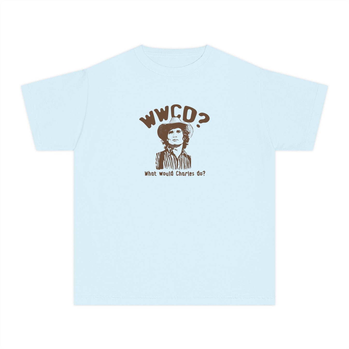 Comfort Colors Youth Tee - WWCO? What Would Charles Do? Little House on The Prairie Retro Graphic T-Shirt