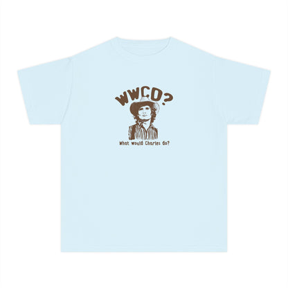 Comfort Colors Youth Tee - WWCO? What Would Charles Do? Little House on The Prairie Retro Graphic T-Shirt