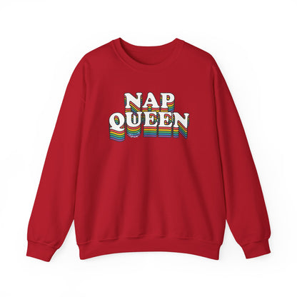 Nap Queen Sweatshirt Cozy Gildan Unisex Crewneck Pullover for Nap Lovers