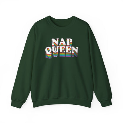 Nap Queen Sweatshirt Cozy Gildan Unisex Crewneck Pullover for Nap Lovers