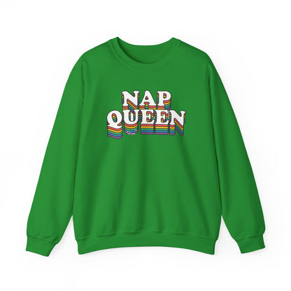 Nap Queen Sweatshirt Cozy Gildan Unisex Crewneck Pullover for Nap Lovers