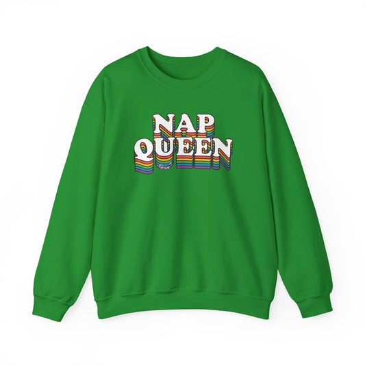 Nap Queen Sweatshirt Cozy Gildan Unisex Crewneck Pullover for Nap Lovers