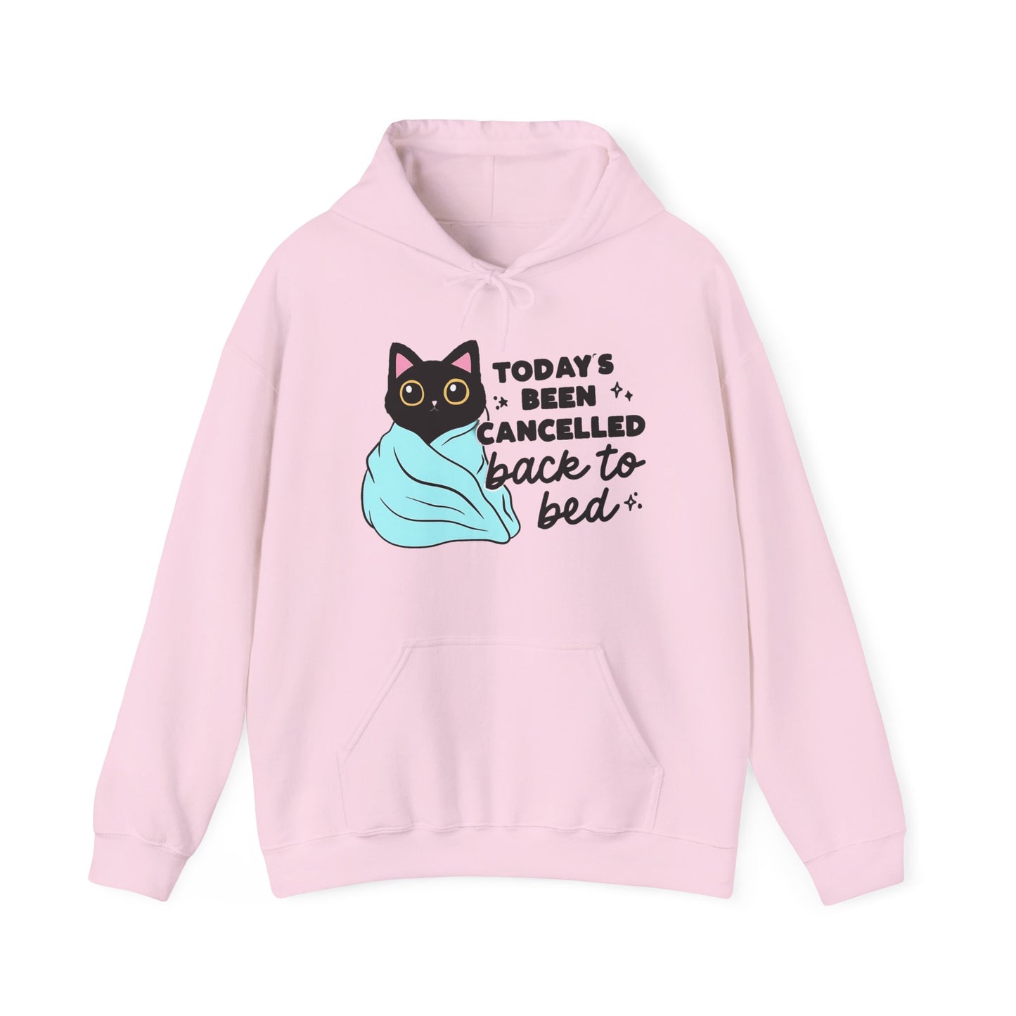 Cozy Cat Hoodie Todays Been Cancelled Perfect Gift for Introverts Gildan Unisex 18500