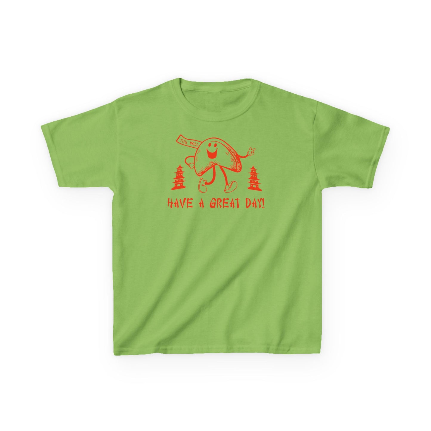 Kids Fortune Cookie Tee Fun & Positive Cotton T-Shirt Cute Asian-Inspired Design Uplifting Kids Clothing - 7 Colors Available