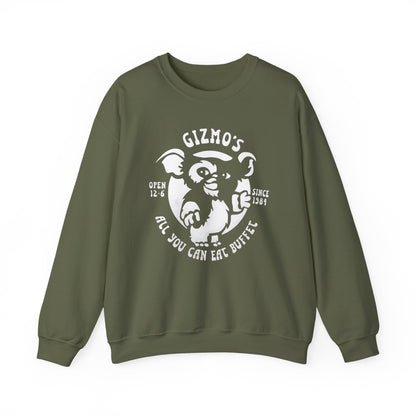 Retro Gizmo's All You Can Eat Buffet Gildan 18000 Unisex Sweatshirt - 6 Colors