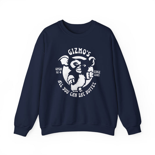 Retro Gizmo's All You Can Eat Buffet Gildan 18000 Unisex Sweatshirt - 6 Colors