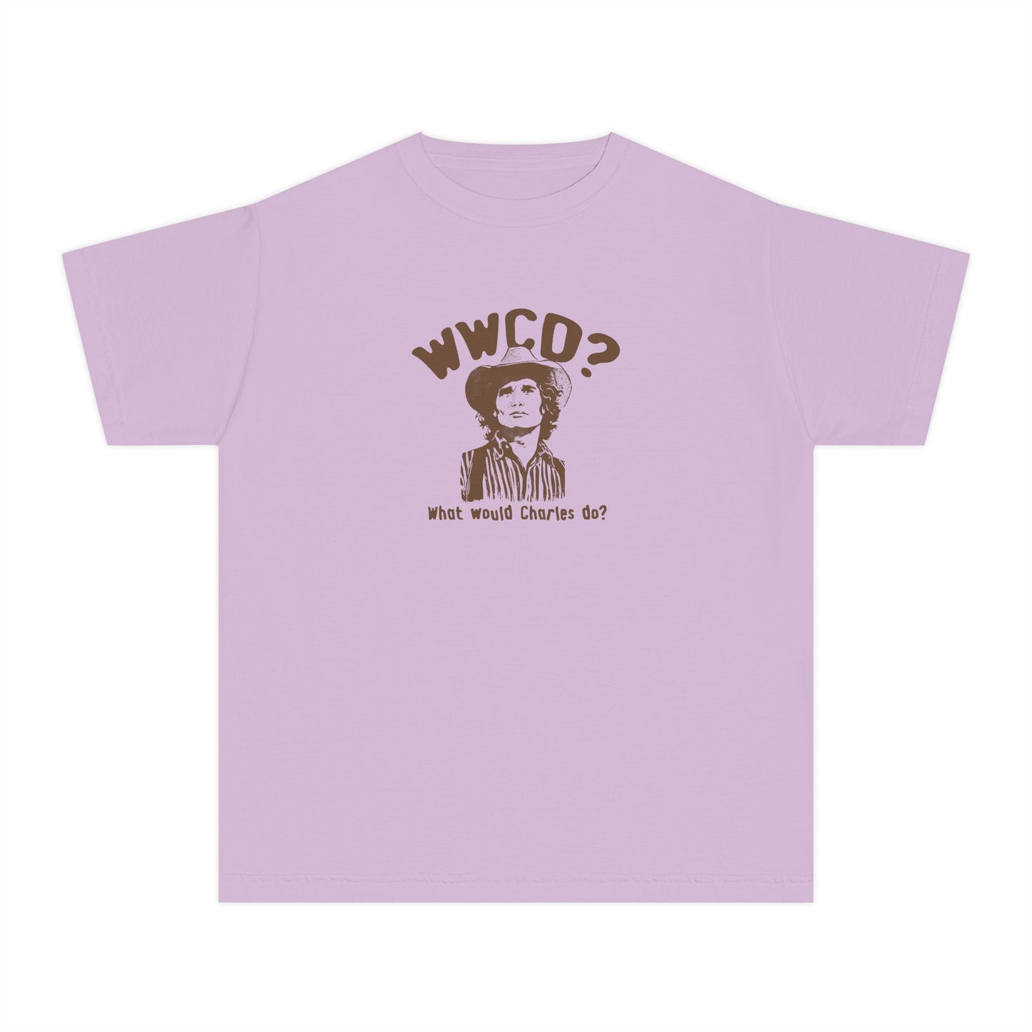 Comfort Colors Youth Tee - WWCO? What Would Charles Do? Little House on The Prairie Retro Graphic T-Shirt