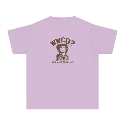 Comfort Colors Youth Tee - WWCO? What Would Charles Do? Little House on The Prairie Retro Graphic T-Shirt
