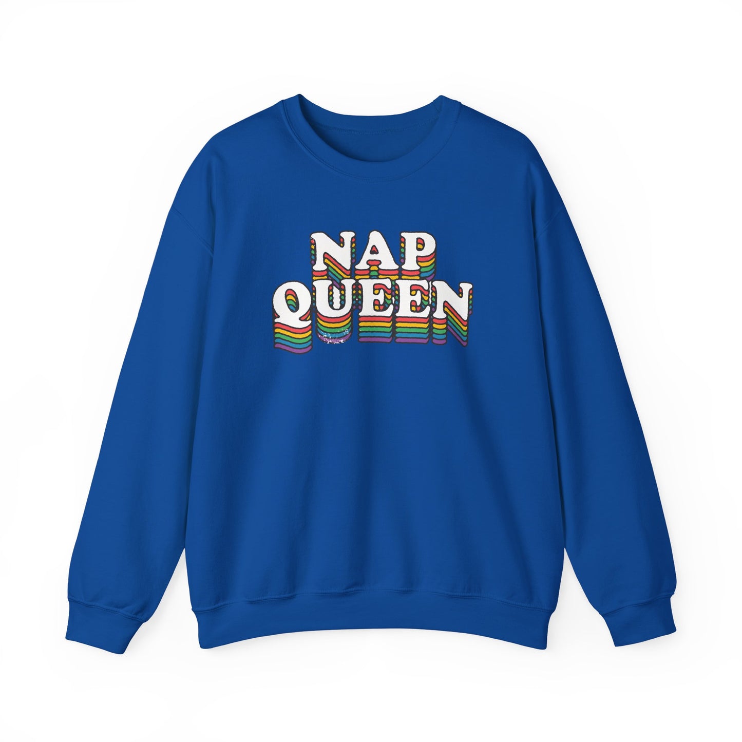 Nap Queen Sweatshirt Cozy Gildan Unisex Crewneck Pullover for Nap Lovers