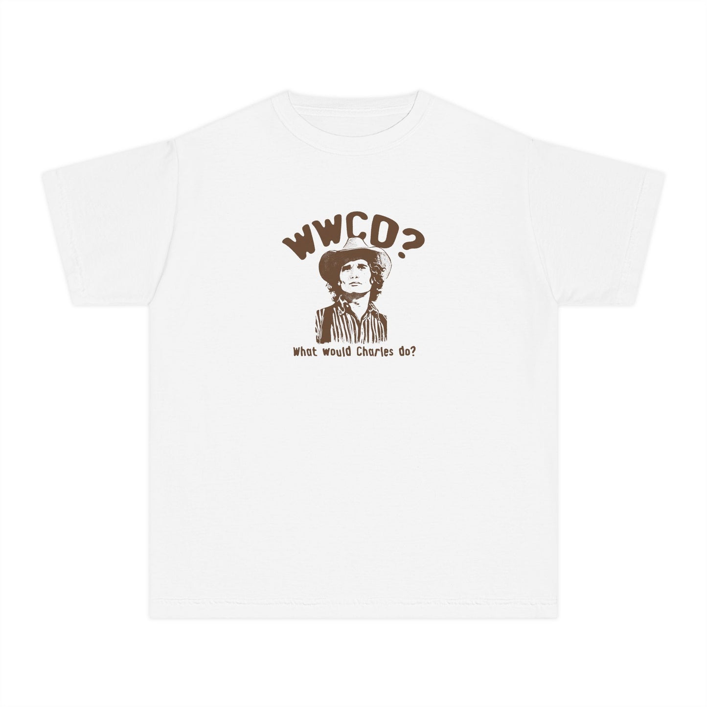 Comfort Colors Youth Tee - WWCO? What Would Charles Do? Little House on The Prairie Retro Graphic T-Shirt