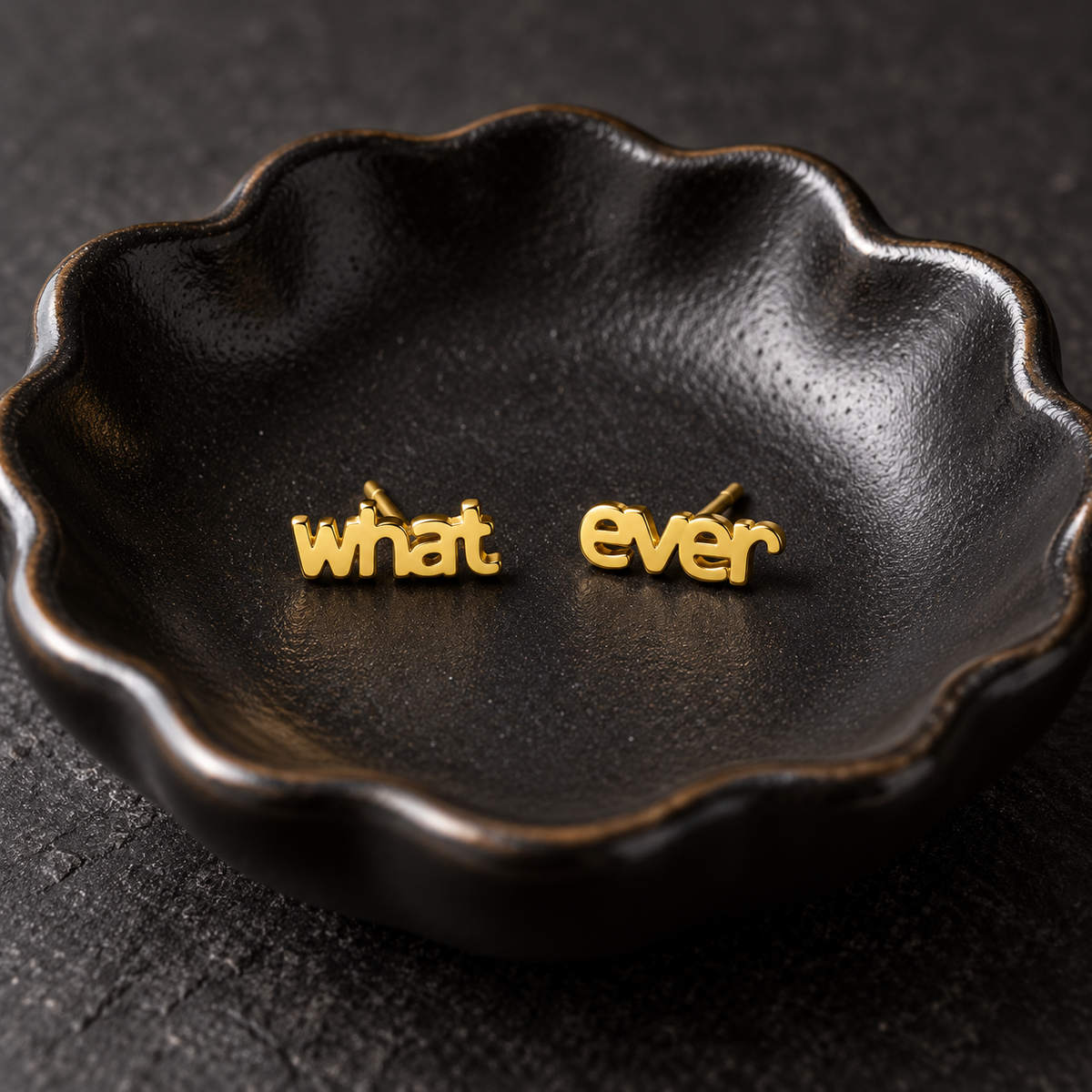 Whatever Stud Earrings in Gold or Silver | Gift Packaging Included