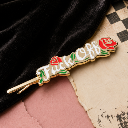 Rose Fuck Off in Style Collection | Ring, Hairpin & Earrings | Gift Packaging Included