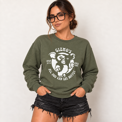 Retro Gizmo's All You Can Eat Buffet Gildan 18000 Unisex Sweatshirt - 6 Colors