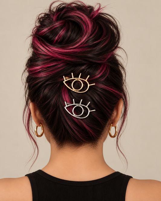 All Eyes on You Hair Clip | Gold or Silver Celestial Eye Barrette Gift Packaging & CWS Sticker Included